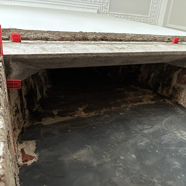 Throated Lintel installation by Ironwright